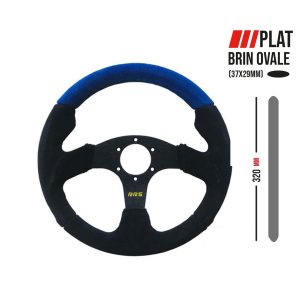 VOLANTE RRS RACER - PLANO 320MM - PIEL VUELTA