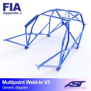 Arco de Seguridad PEUGEOT 106 (Phase 1/2) 3-doors Hatchback MULTIPOINT WELD IN V3