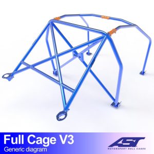 Arco de Seguridad PEUGEOT 205 (Phase 1/2) 3-doors Hatchback FULL CAGE V3