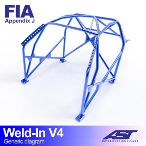 Arco de Seguridad PEUGEOT 205 (Phase 1/2) 3-doors Hatchback WELD IN V4