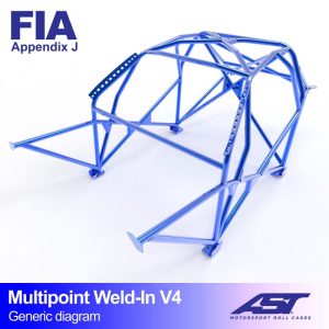 Arco de Seguridad PEUGEOT 206 (Phase 1/2) 3-doors Hatchback MULTIPOINT WELD IN V4