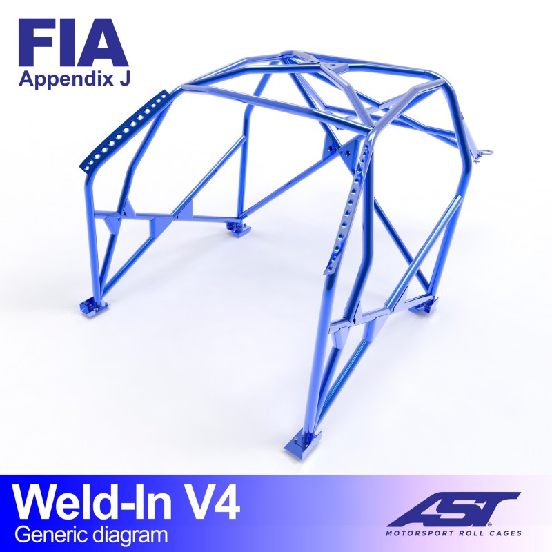 Arco de Seguridad PEUGEOT 206 (Phase 1/2) 3-doors Hatchback WELD IN V4