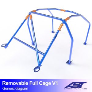 Arco de Seguridad SEAT Ibiza (6L) 3-doors Hatchback REMOVABLE FULL CAGE V1