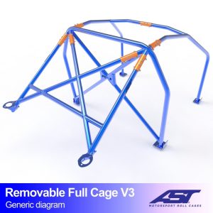 Arco de Seguridad BMW (E30) 3-Series 4-doors Sedan RWD REMOVABLE FULL CAGE V3