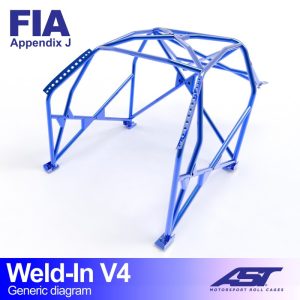 Arco de Seguridad PEUGEOT 206 (Phase 1/2) 3-doors Hatchback WELD IN V4