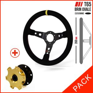 PACK VOLANTE RRS MONTE CARLO 65MM TULIPAGE 3 RADIOS + BUJE DE VOLANTE ESCAMOTEABLE