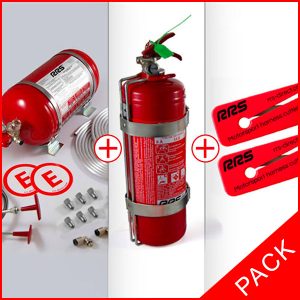 PACK SEGURIDAD EXTINTOR ECOFIREX + EXTINTOR 2KG + 2 CORTA-ARNESES
