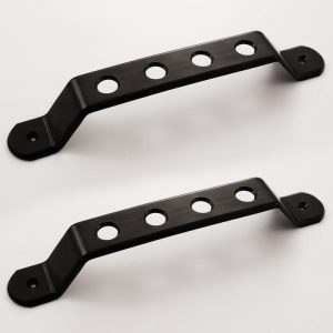 Manijas de puerta interiores universales de aluminio negro (par)